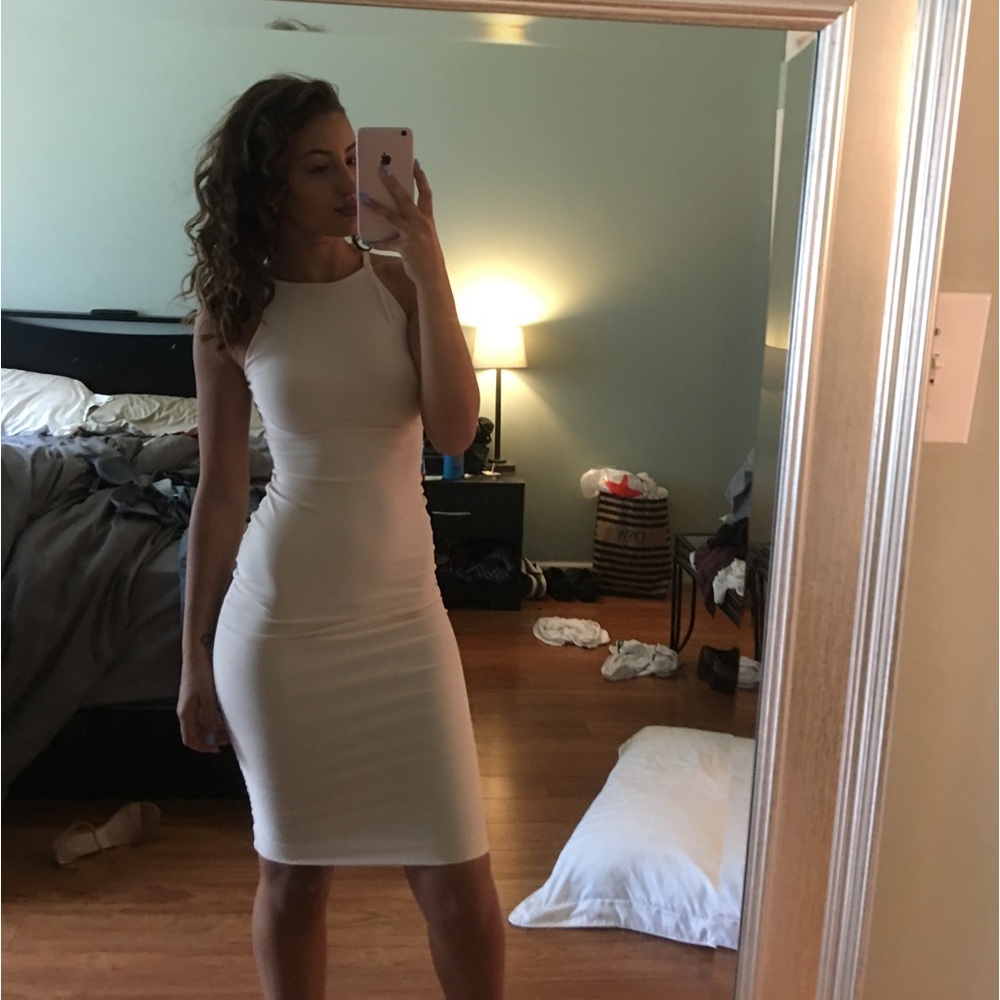 Boom boom the label bodycon nude dress